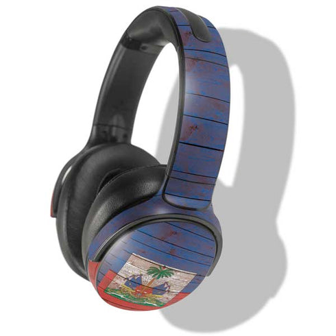 Haiti Flag Dark Wood Skullcandy Venue Skin
